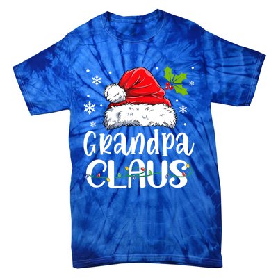 Grandpa Claus Gift Christmas Pajama Family Matching Xmas Gift Tie-Dye T-Shirt