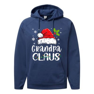 Grandpa Claus Gift Christmas Pajama Family Matching Xmas Gift Performance Fleece Hoodie