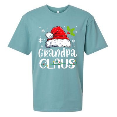 Grandpa Claus Gift Christmas Pajama Family Matching Xmas Gift Sueded Cloud Jersey T-Shirt