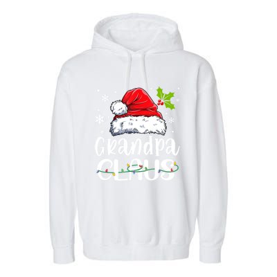 Grandpa Claus Gift Christmas Pajama Family Matching Xmas Gift Garment-Dyed Fleece Hoodie