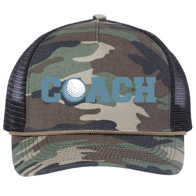 Golf Coach Gift Retro Rope Trucker Hat Cap