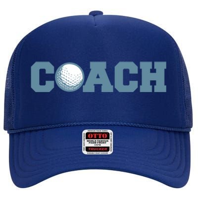 Golf Coach Gift High Crown Mesh Back Trucker Hat