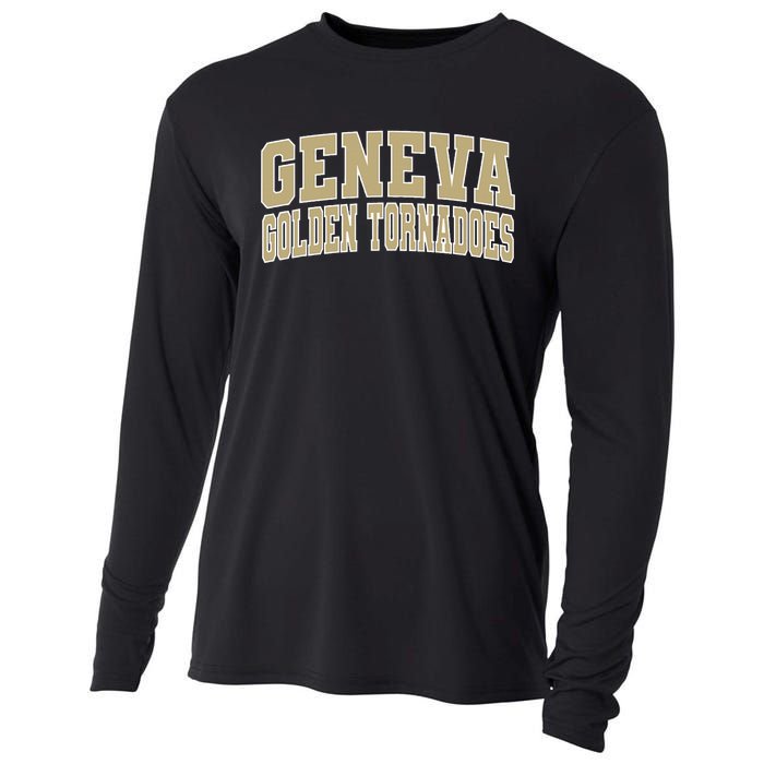 Geneva College Golden Tornadoes Cooling Performance Long Sleeve Crew