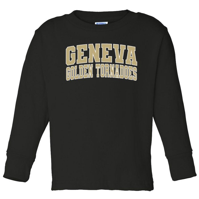 Geneva College Golden Tornadoes Toddler Long Sleeve Shirt