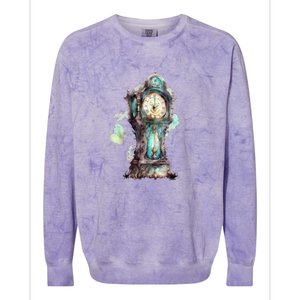 Grandfather Clock Colorblast Crewneck Sweatshirt