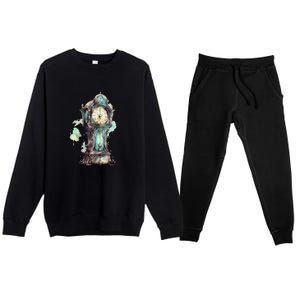 Grandfather Clock Premium Crewneck Sweatsuit Set