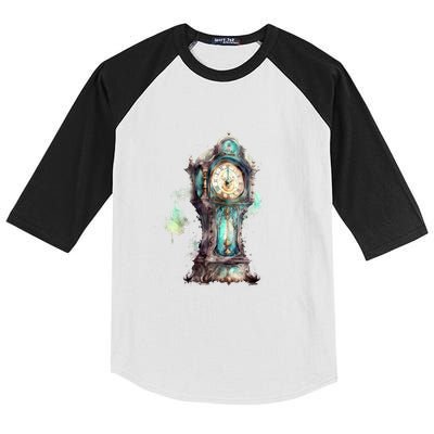 Grandfather Clock Kids Colorblock Raglan Jersey