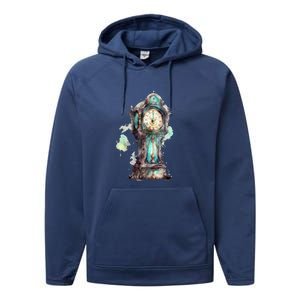 Grandfather Clock Performance Fleece Hoodie