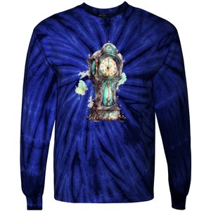 Grandfather Clock Tie-Dye Long Sleeve Shirt