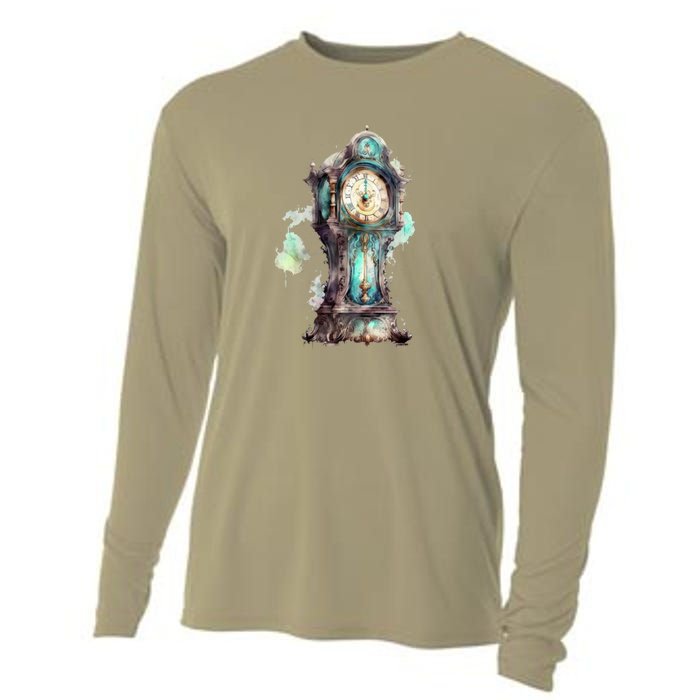 Grandfather Clock Cooling Performance Long Sleeve Crew