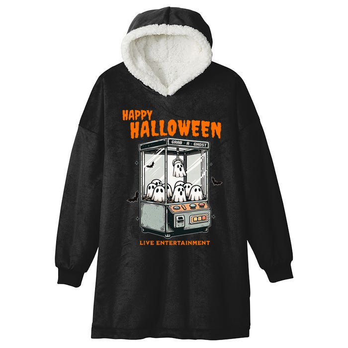 Ghost Claw Game Happy Halloween Hooded Wearable Blanket