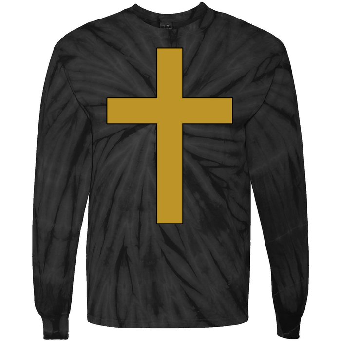 Golden Cross Tie-Dye Long Sleeve Shirt