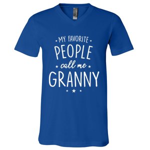 Granny Cute Gift: My Favorite People Call Me Granny Funny Gift V-Neck T-Shirt