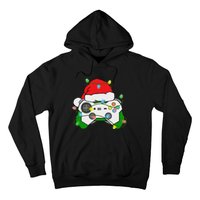 Gamer Christmas Gaming Santa Hat Video Game Controller Hoodie