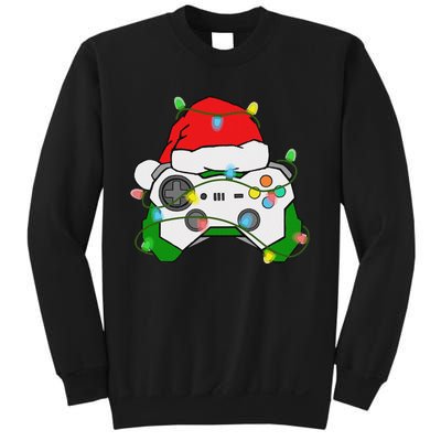 Gamer Christmas Gaming Santa Hat Video Game Controller Sweatshirt