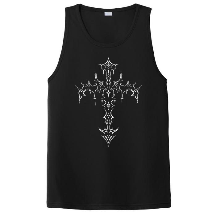 Gothic Cross Grunge Aesthetic Mall Goth PosiCharge Competitor Tank