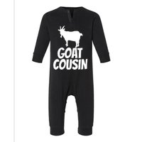 Goat Cousin Goat Gift For Goat Lovers Infant Fleece One Piece