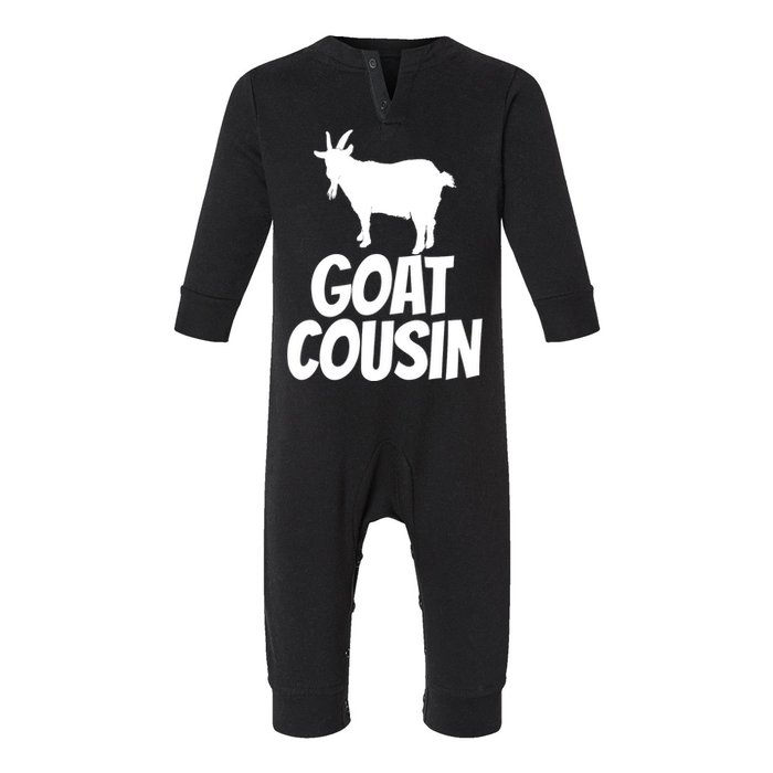 Goat Cousin Goat Gift For Goat Lovers Infant Fleece One Piece