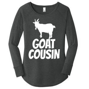 Goat Cousin Goat Gift For Goat Lovers Women's Perfect Tri Tunic Long Sleeve Shirt