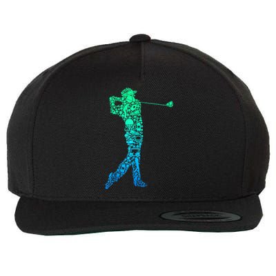 Golf Club Golfer Golfing Gift Wool Snapback Cap