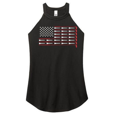 Golf Club Golfer American Flag USA Lover United States Women’s Perfect Tri Rocker Tank