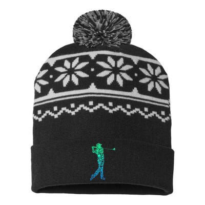 Golf Club Golfer Golfing USA-Made Snowflake Beanie