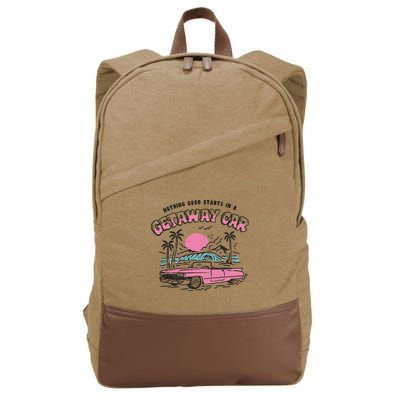 Getaway Car Cotton Canvas Backpack