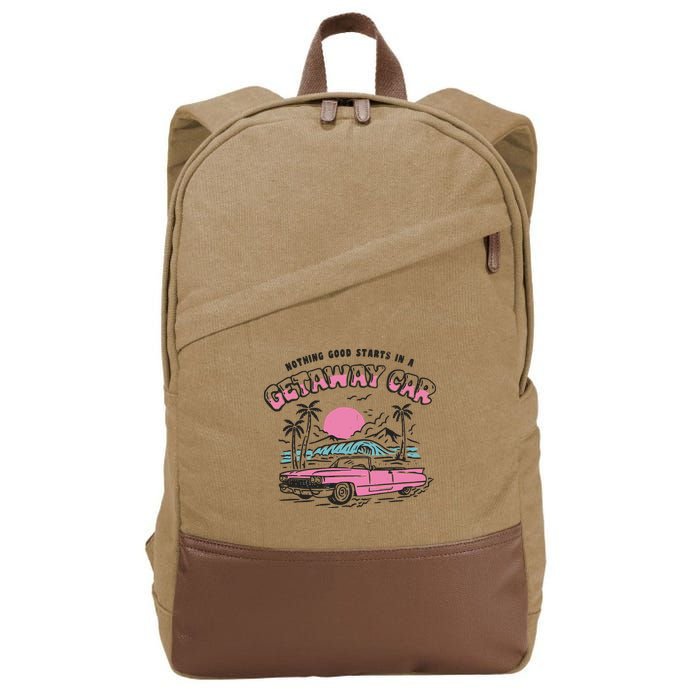 Getaway Car Cotton Canvas Backpack