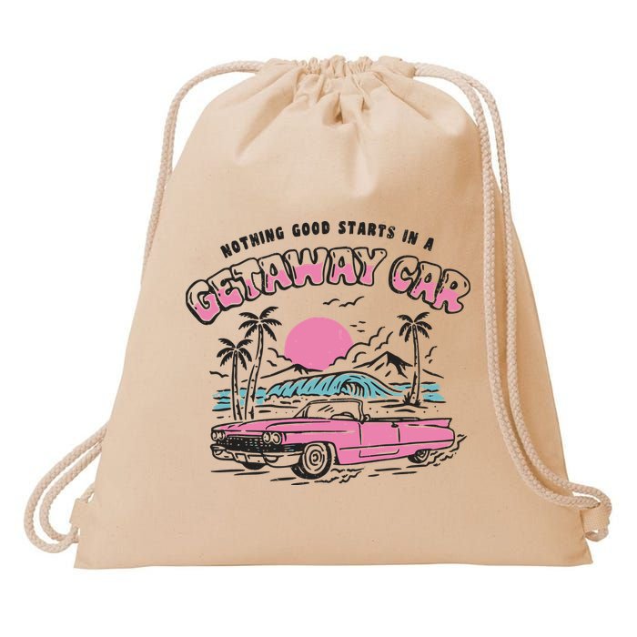 Getaway Car Drawstring Bag