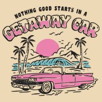 Getaway Car Drawstring Bag