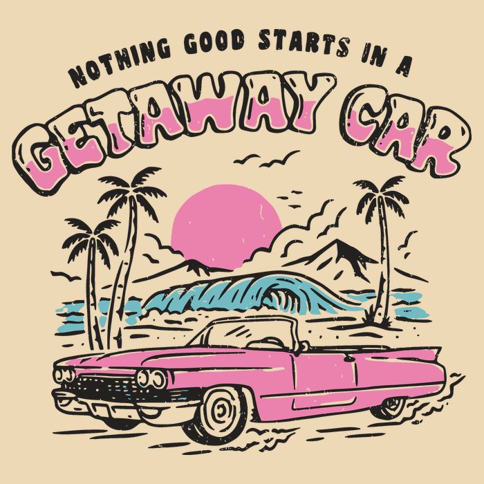 Getaway Car Drawstring Bag