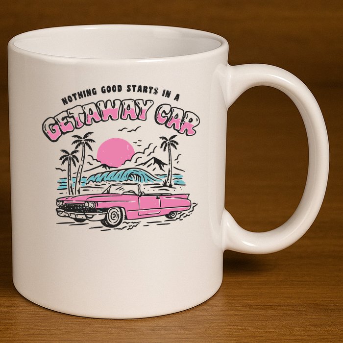 Getaway Car 11oz C Handle Ceramic Mug