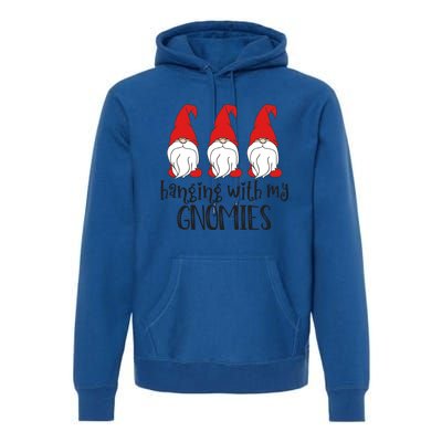 Gnome Christmas Gift Hanging With My Gnomies Cute Gift Premium Hoodie