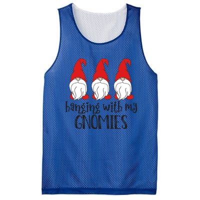 Gnome Christmas Gift Hanging With My Gnomies Cute Gift Mesh Reversible Basketball Jersey Tank