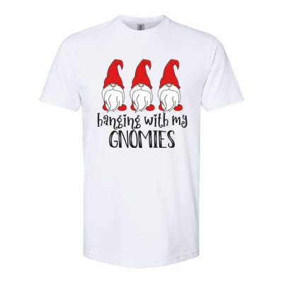 Gnome Christmas Gift Hanging With My Gnomies Cute Gift Softstyle CVC T-Shirt