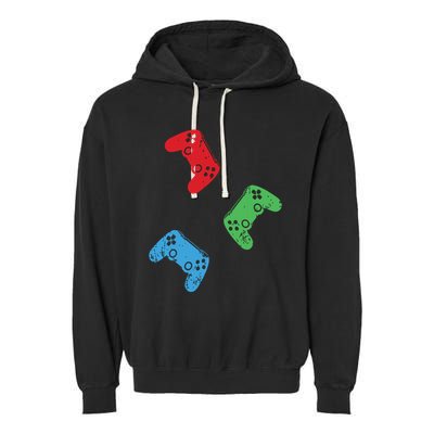 Gaming Controller Gamer Life Video Gamer Teens Garment-Dyed Fleece Hoodie