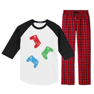 Gaming Controller Gamer Life Video Gamer Teens Raglan Sleeve Pajama Set