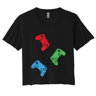 Gaming Controller Gamer Life Video Gamer Teens Crop Top