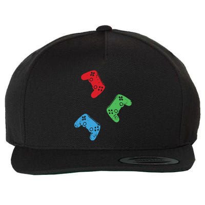 Gaming Controller Gamer Life Video Gamer Teens Wool Snapback Cap