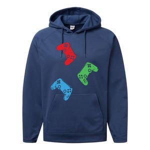 Gaming Controller Gamer Life Video Gamer Teens Performance Fleece Hoodie