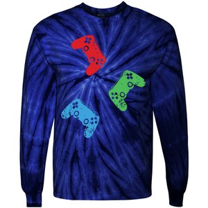 Gaming Controller Gamer Life Video Gamer Teens Tie-Dye Long Sleeve Shirt