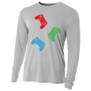 Gaming Controller Gamer Life Video Gamer Teens Cooling Performance Long Sleeve Crew