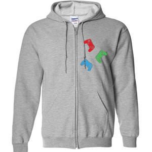 Gaming Controller Gamer Life Video Gamer Teens Full Zip Hoodie