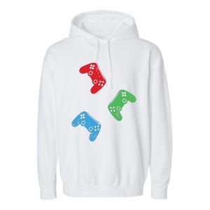 Gaming Controller Gamer Life Video Gamer Teens Garment-Dyed Fleece Hoodie