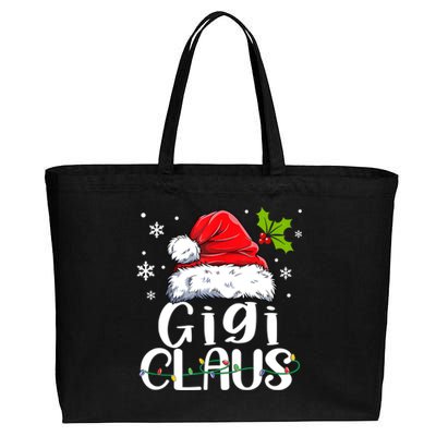 Gigi Claus Gift Christmas Pajama Family Matching Xmas Gift Cotton Canvas Jumbo Tote