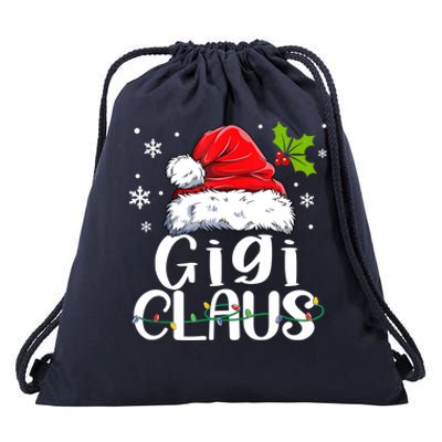 Gigi Claus Gift Christmas Pajama Family Matching Xmas Gift Drawstring Bag