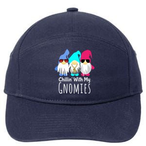 Gnome Cute Gift Gnome Gift Chillin With My Gnomies Mythical 7-Panel Snapback Hat