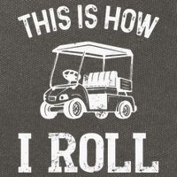 Golf Cart Golfers retro quote This is How I Roll Cotton Canvas Backpack