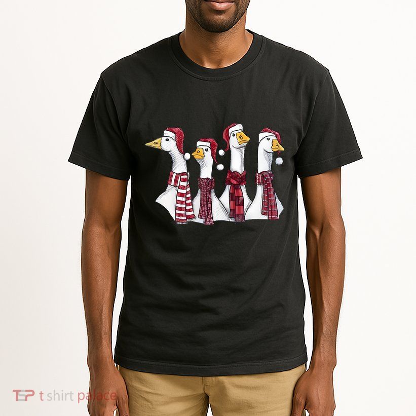 Goose Christmas Geese Crew Neck Tall T-Shirt