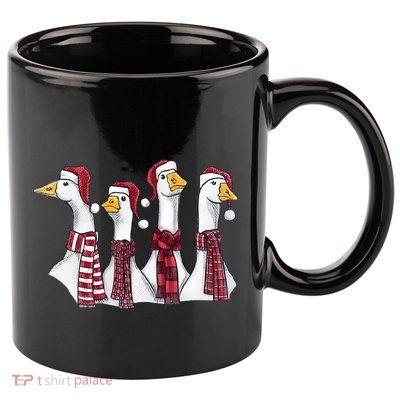 Goose Christmas Geese Crew Neck 11oz C Handle Ceramic Mug